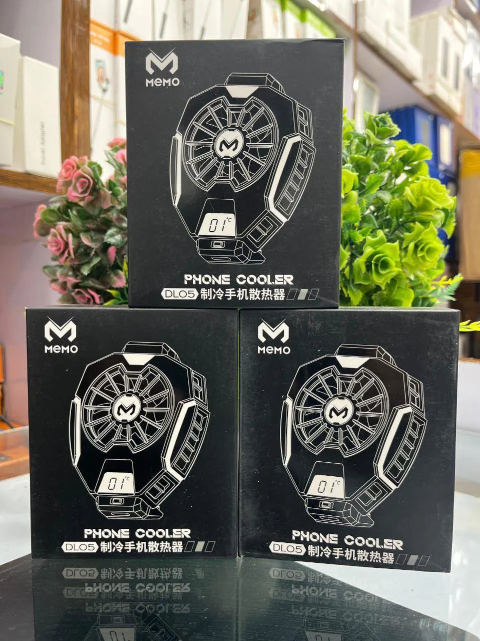 CoolCore RGB Mobile Phone Cooling Fan with Temp Display