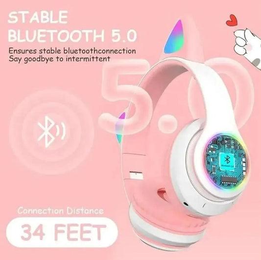 LumiKitty GlowCat Wireless LED Headphones