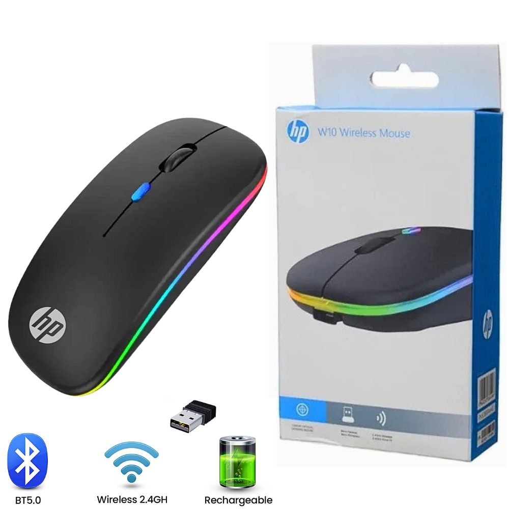 HP W10 Dual Mode Wireless Mouse – Type-C Rechargeable