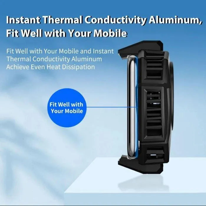 CoolCore RGB Mobile Phone Cooling Fan with Temp Display