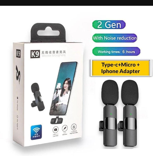 K9 Pro Wireless Smart Microphone – Active Noise Cancellation Edition