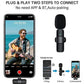 K8 Pro Wireless Lavalier Microphone 3-in-1 Noise Reduction