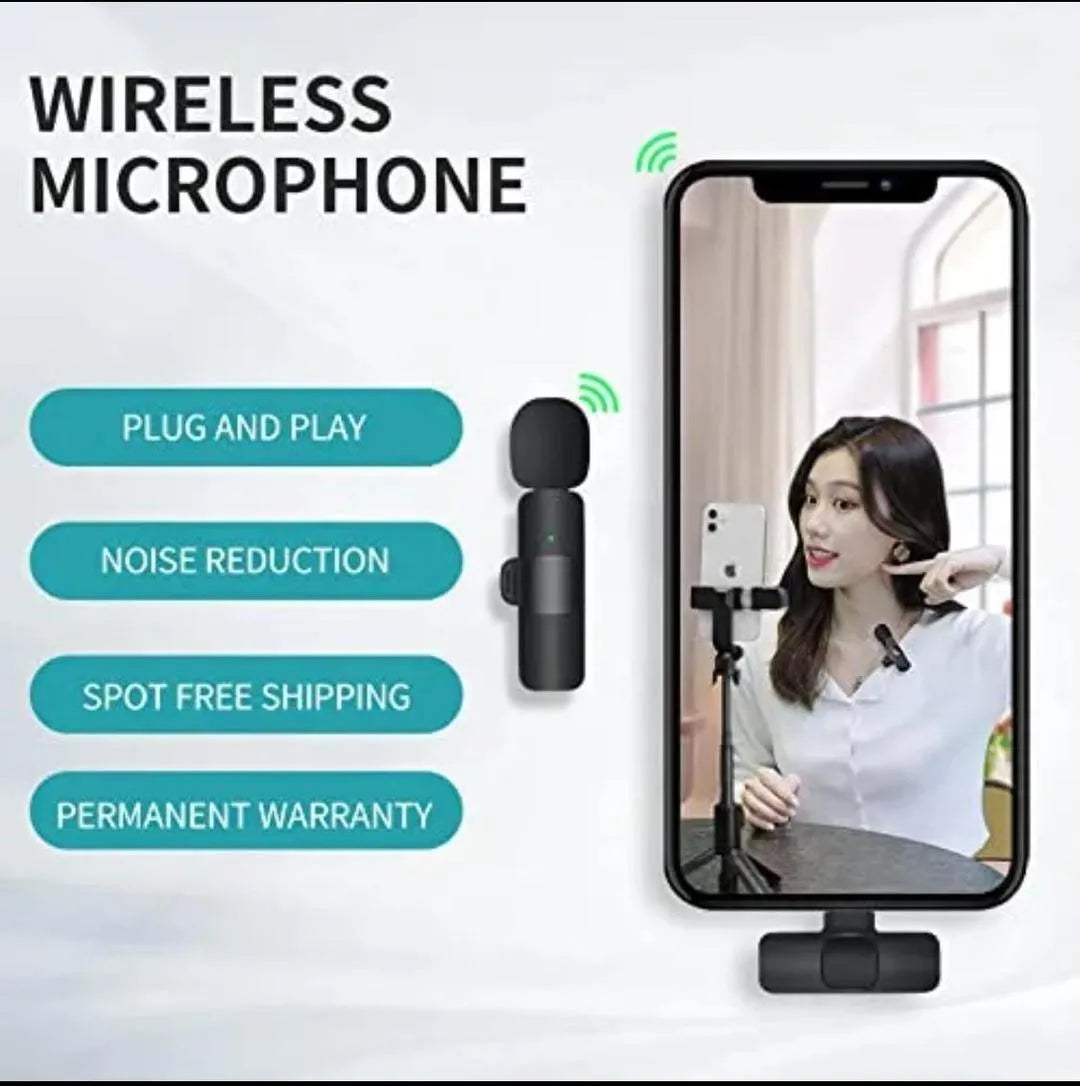 K8 Pro Wireless Lavalier Microphone 3-in-1 Noise Reduction