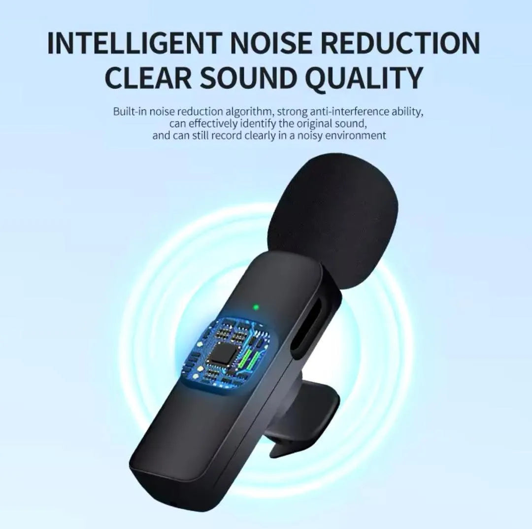K8 Pro Wireless Lavalier Microphone 3-in-1 Noise Reduction