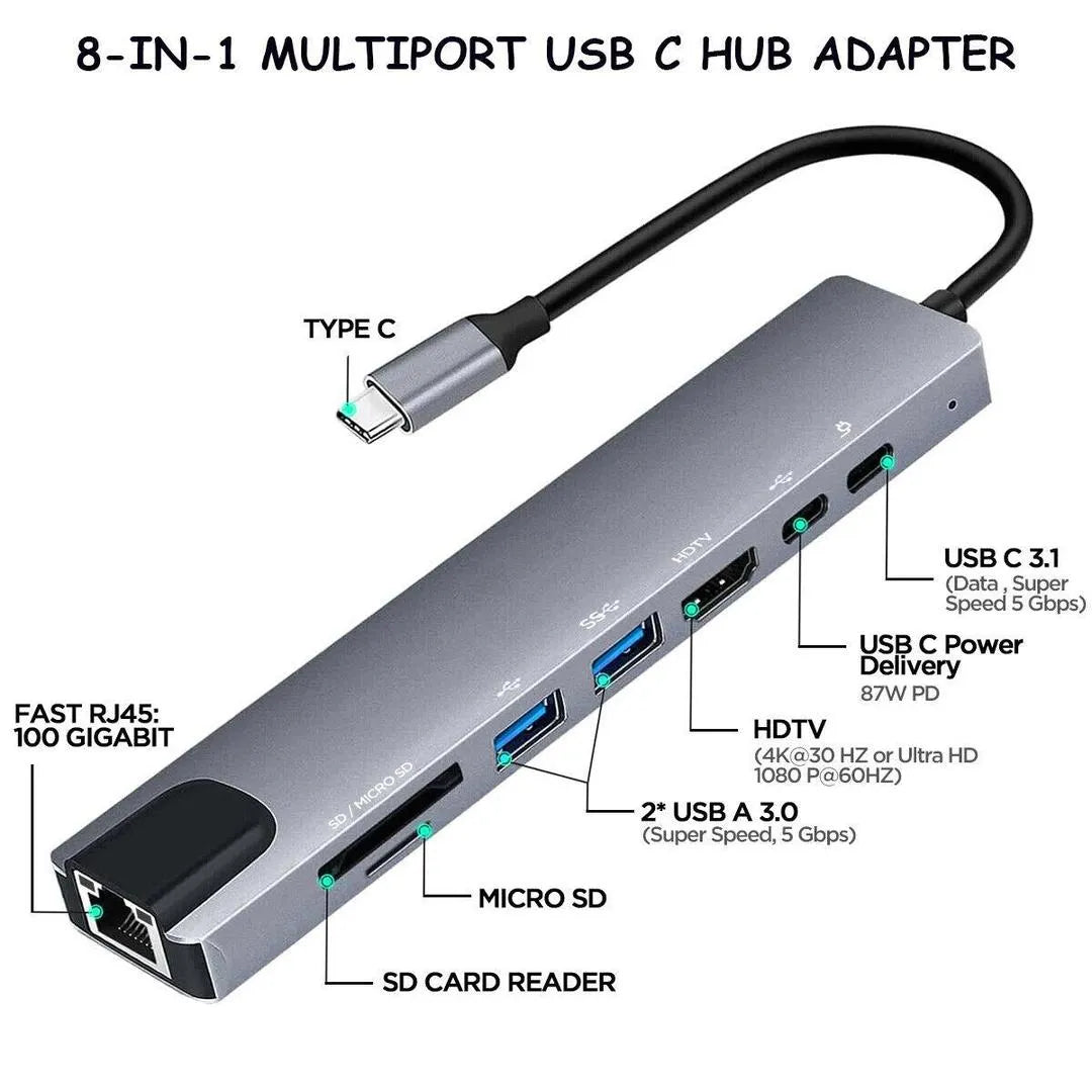 UltraHub Pro 8-in-1 USB-C Multiport Hub