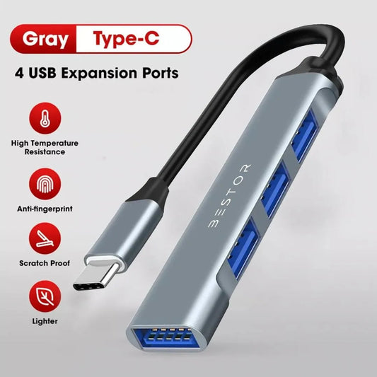 HubX Pro 4-in-1 USB-C Multiport Hub – Space Gray Edition