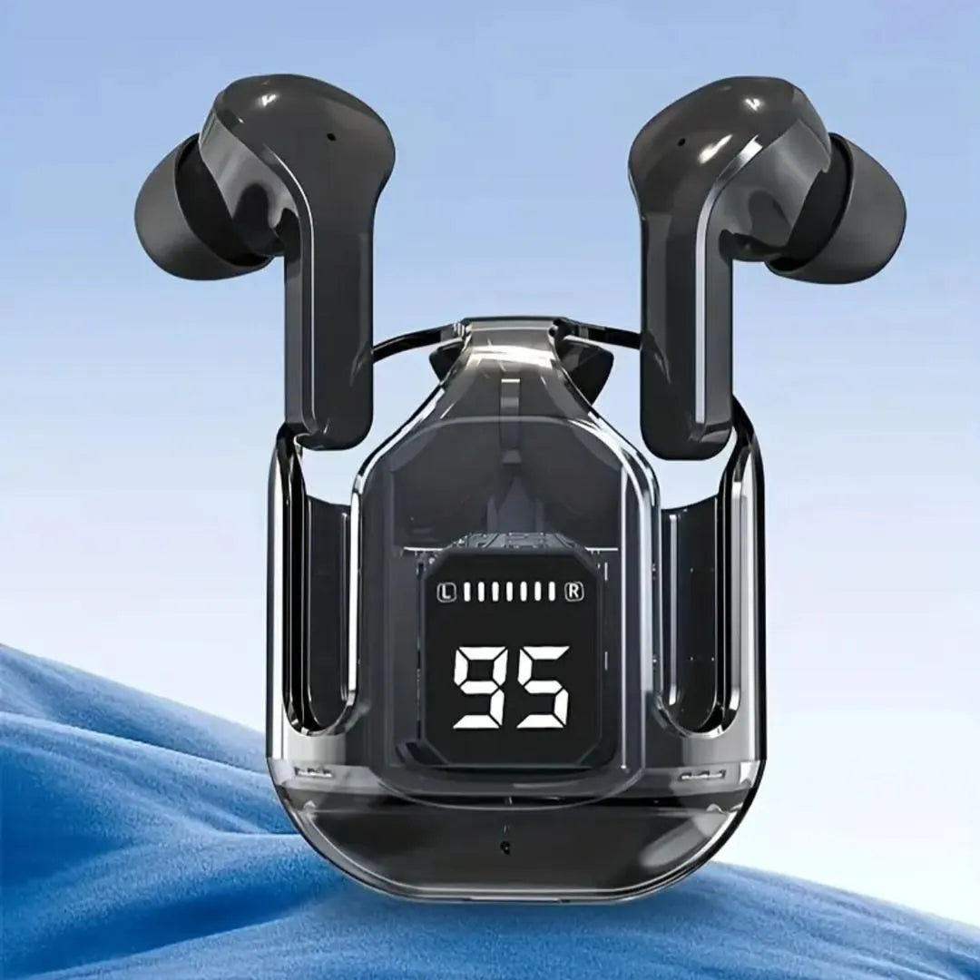 A31 CrystalView Transparent Wireless Earbuds – Black Edition