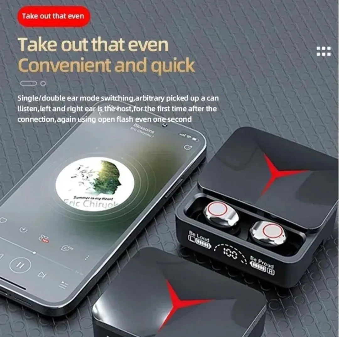 M90 Pro PowerBuds Wireless Earbuds – Black Edition