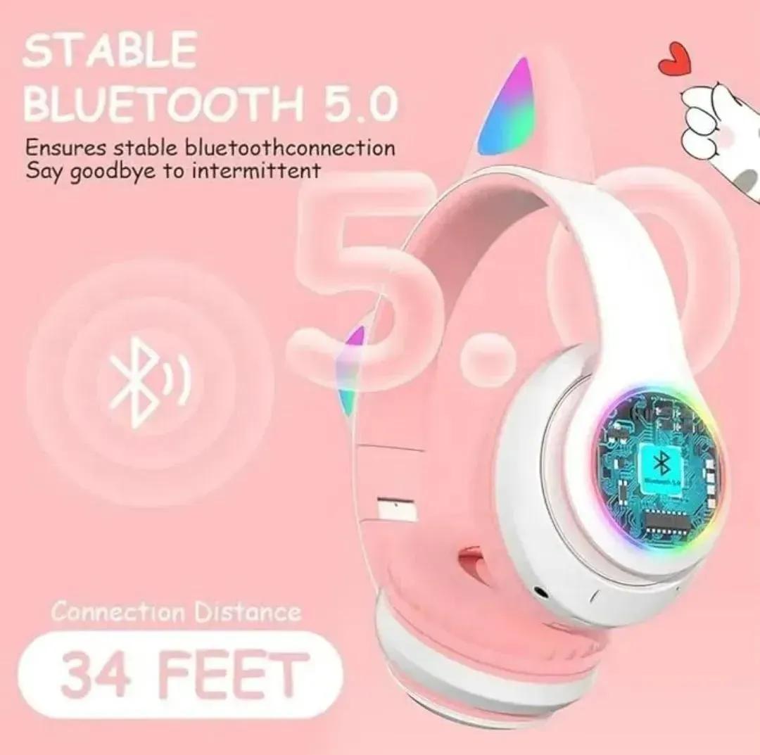LumiKitty GlowCat Wireless LED Headphones